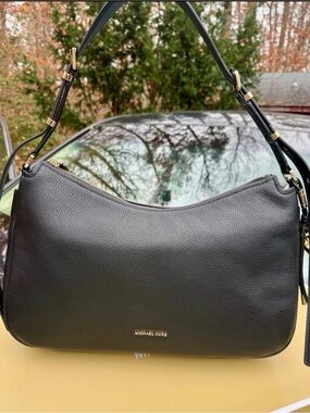 Michael Kors Black Pebbled Leather Shoulder Bag